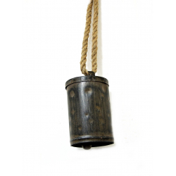 Dzwonek pasterski metalowy Vintage na sznurze 14x8cm